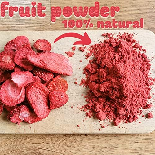 Freeze Dried Strawberry Powder | XL 500g Natural Raw Premium Freeze Dried Fruit Powder | No Added Sugar Perfect for Fruit Smoothies Food Colouring or Baking | Dehydrated Strawberries to Powder