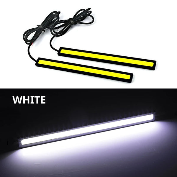 Ultra Thin Bright LED Car COB Daytime Running Lights SuperBright Low Cosumption Auto DRL Fog Driving Lamp 12V DRL Lamp Universal