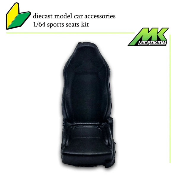 1/64 Sports Seats for 1:64 Model Car Modified Parts Detail-up Kit  for Diecast Cars Vehicles Toy Hobby for Hotwheels Tomica