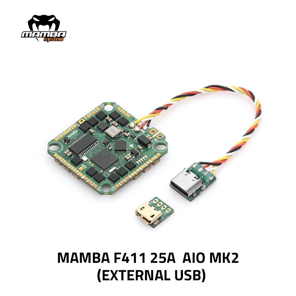 Diatone Mamba AIO F411 25A MK2 Toothpick Flight Controller (external USB)