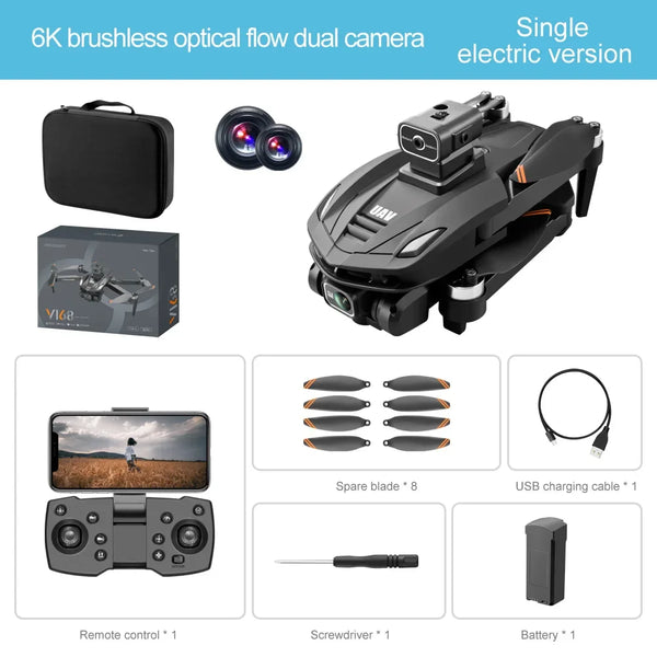 V168Pro Drone 5G GPS Professional 8K HD Aerial Photography Dual-Camera Omnidirectional Original Obstacle Avoidance Drone