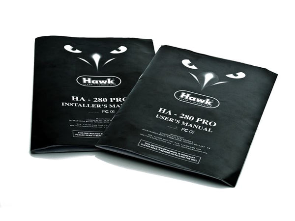 HAWK Aftermarket Universal Vehicle Car Van Motorhome Alarm with Remote Start + Central Locking + Engine Immobiliser + 2 x remote controls