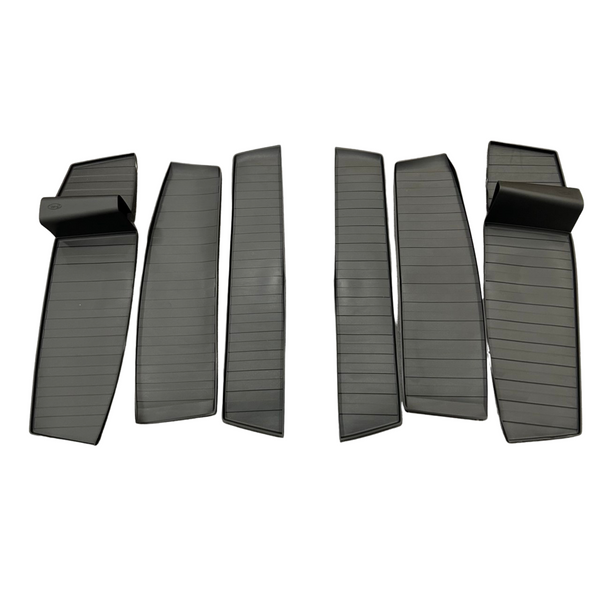 For VW Crafter New Shape Rubber Door Liner Pocket Inserts Black