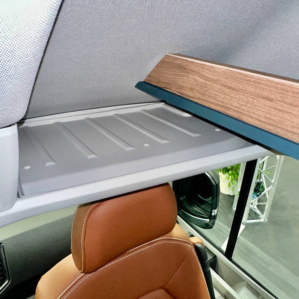 For VW Crafter Front Cab Shelf Light Grey Rubber Inserts – Storage Liner (2018-2025)