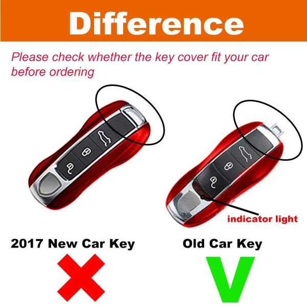 3Pcs Car Smart Remote Key Case Fob Cover Shell for Porsche Panamera Spyder Carrera Macan Boxster Cayman Cayenne 911 970 981 991