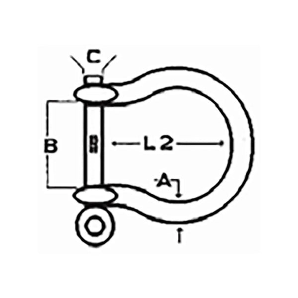 Talamex Shackle Shackle Shackle Bow Stainless Steel 8 mm Roun | 4Boats