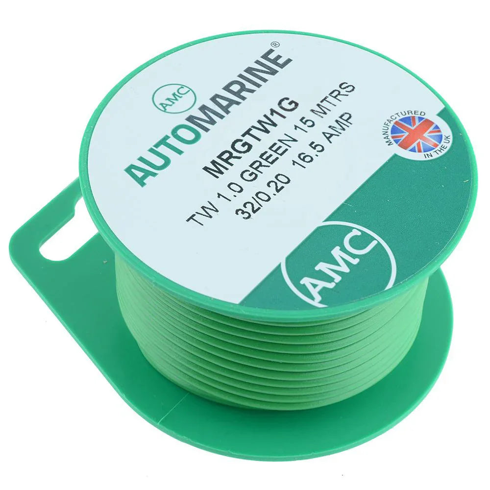 AMC Thin Thin Thin Thin-Wall Single Core Cable 1.5 mm² Green | 4Boats