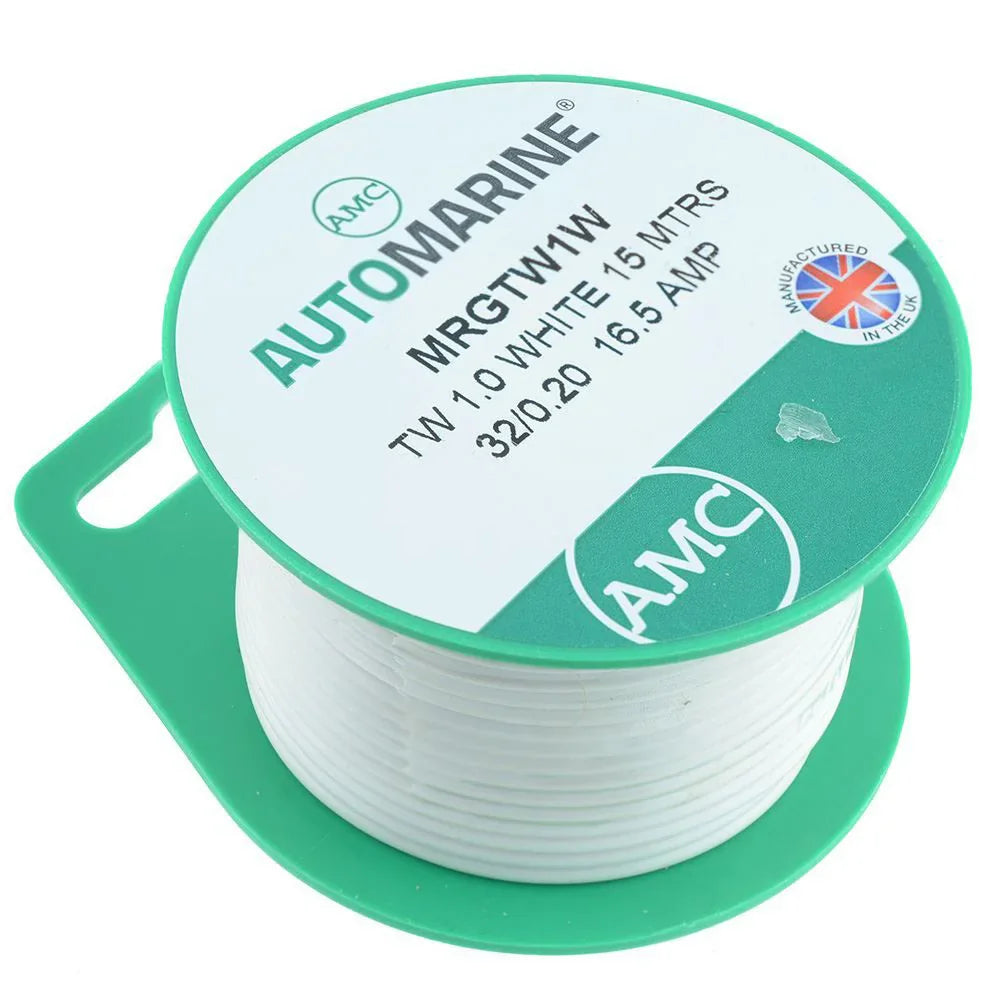 AMC Thin Thin Thin Single-Core Cable White Mini‑Reel 3 mm² x | 4Boats