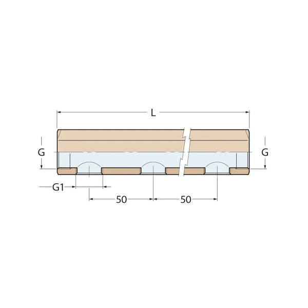 Guidi Brass Manifold F 1 in x 1/2 in 5 Ways
