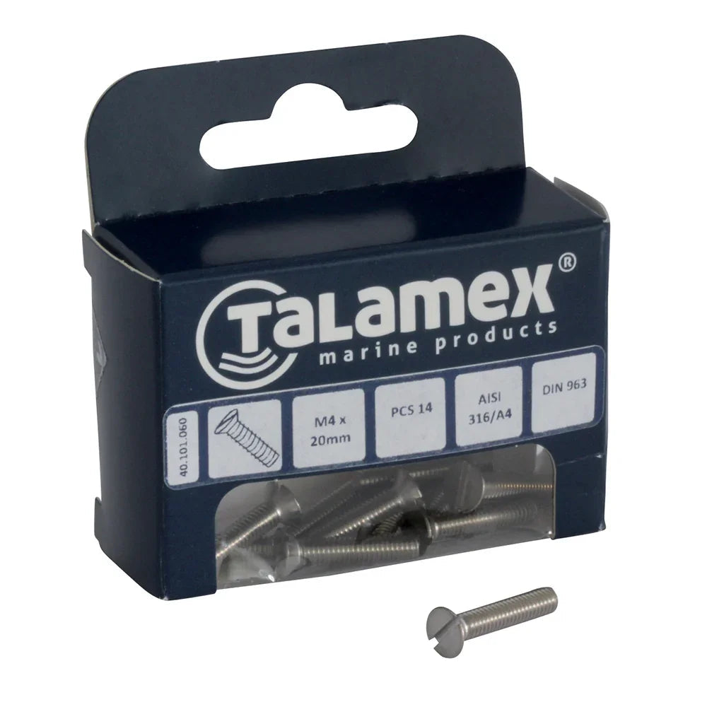 Talamex Head Head Head Screw CS M4 × 50 Slotted | 4Boats