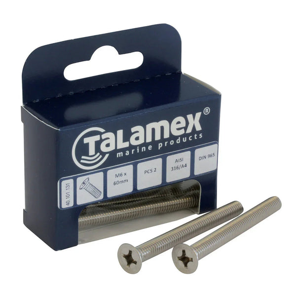 Talamex Flathead Flathead Flathead Screw M5 × 60mm Phillips | 4Boats