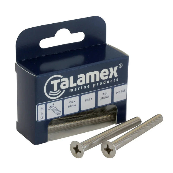 Talamex Flathead Flathead Flathead Screw M8 × 30 Phillips | 4Boats