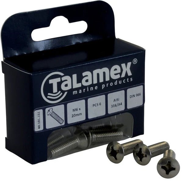 Talamex Raised Raised Raised Head Screw M4 × 20 Phillips | 4Boats