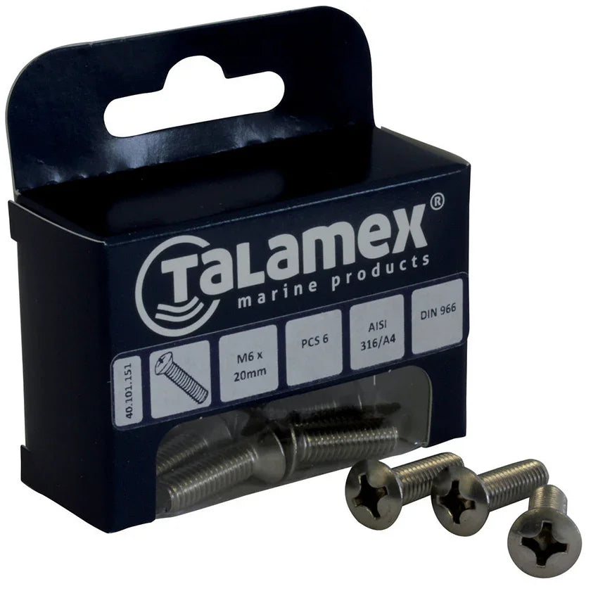 Talamex Raised Raised Raised M4 × 30 mm Raised Head Screw, Ph | 4Boats