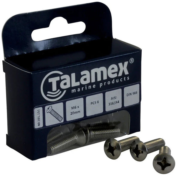 Talamex Raised Raised Raised M4 × 30 mm Raised Head Screw, Ph | 4Boats