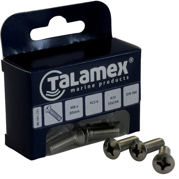 Talamex Raised Raised Raised M4 × 40 Raised Head Screw, Phill | 4Boats