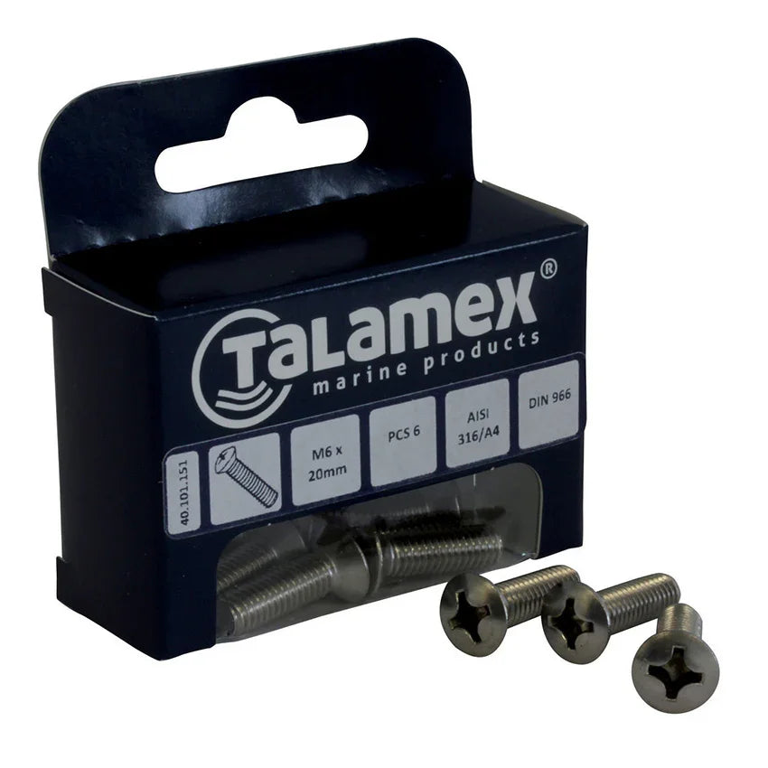Talamex Raised Raised Raised Head Screw M5 × 50 mm (2.0 in) P | 4Boats