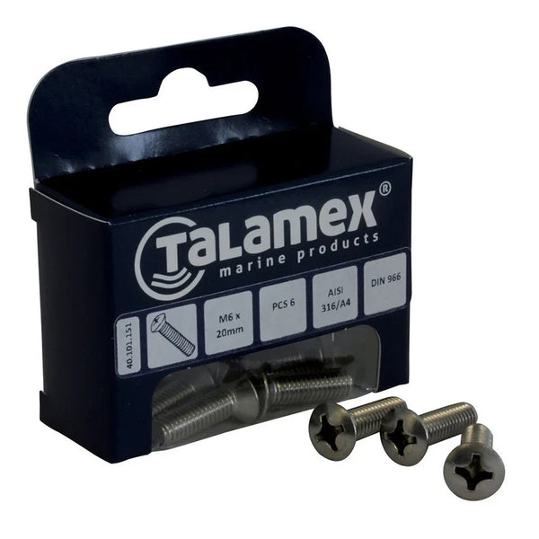Talamex Raised Raised Raised Head Screw M5 × 50 mm (2.0 in) P | 4Boats