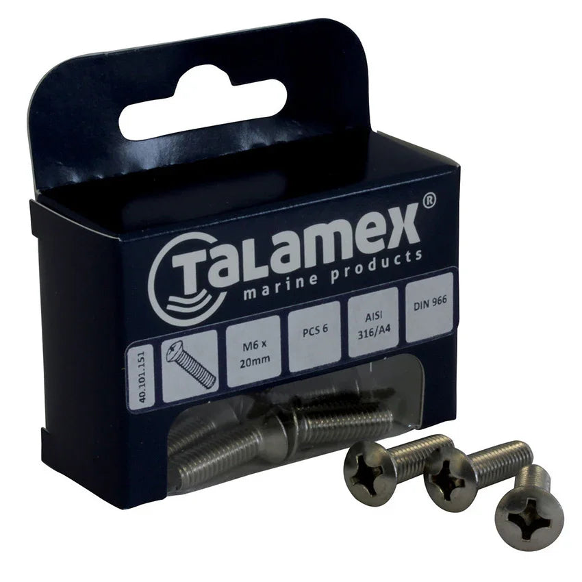 Talamex Raised Raised Raised Head Screw M5 × 60 mm Phillips | 4Boats