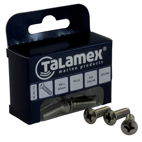 Talamex Raised Raised Raised Screw M6 × 40 Phillips | 4Boats