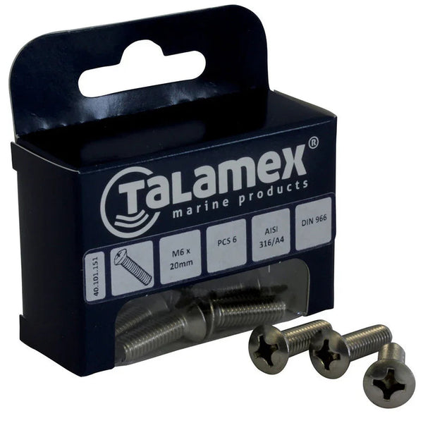 Talamex Raised Raised Raised Head Screw M6 × 50mm Phillips | 4Boats