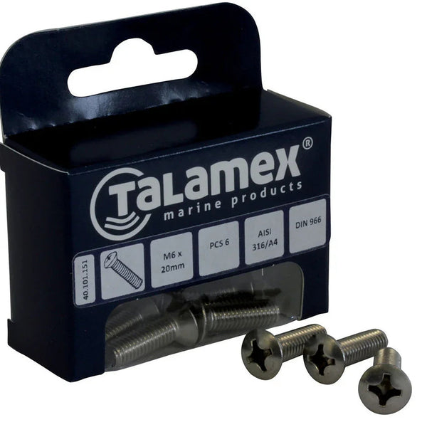 Talamex Raised Raised Raised Head Screw M6 × 70 Phillips | 4Boats