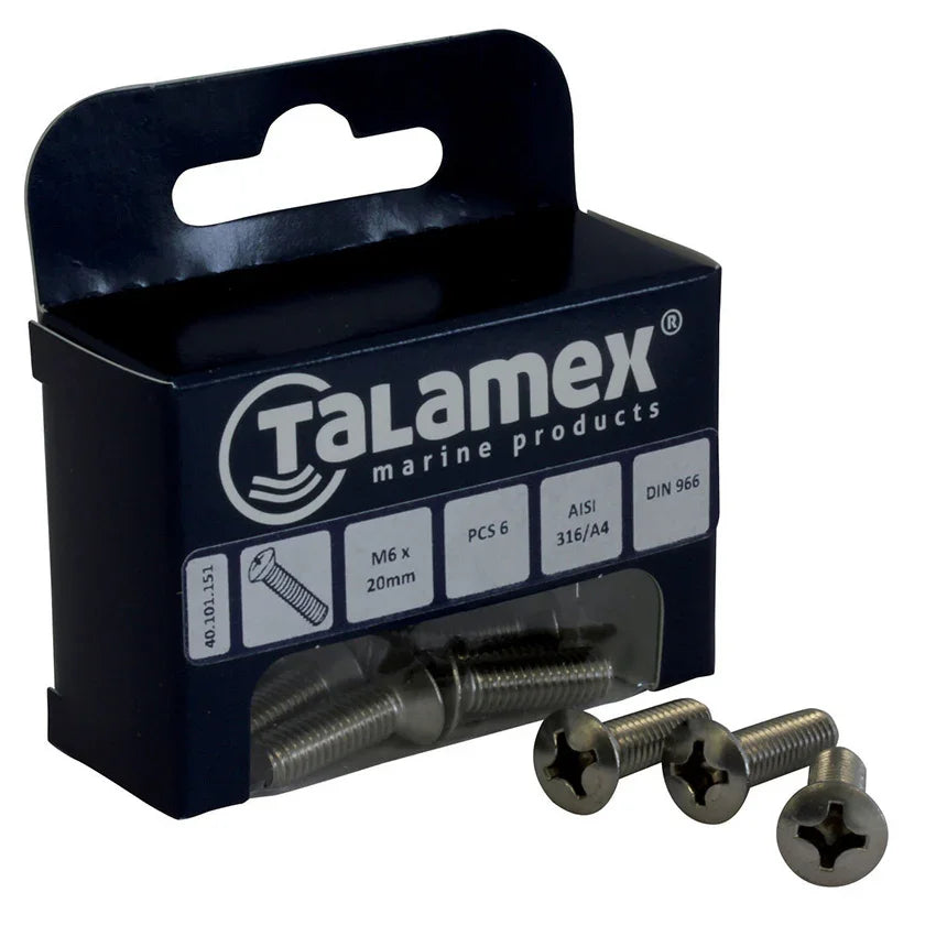 Talamex Raised Raised Raised Screw M8 × 40, Phillips cross re | 4Boats