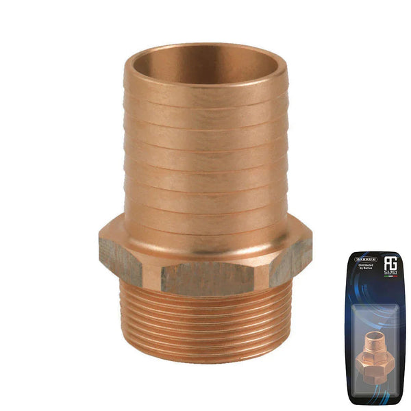 Guidi Bronze Hose Connector M 3/8 in x 13 mm - Retail Pack