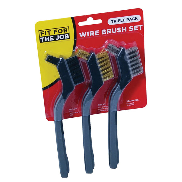 Wire Brush Mini Set, 3-Piece Soft-Grip | 4Boats