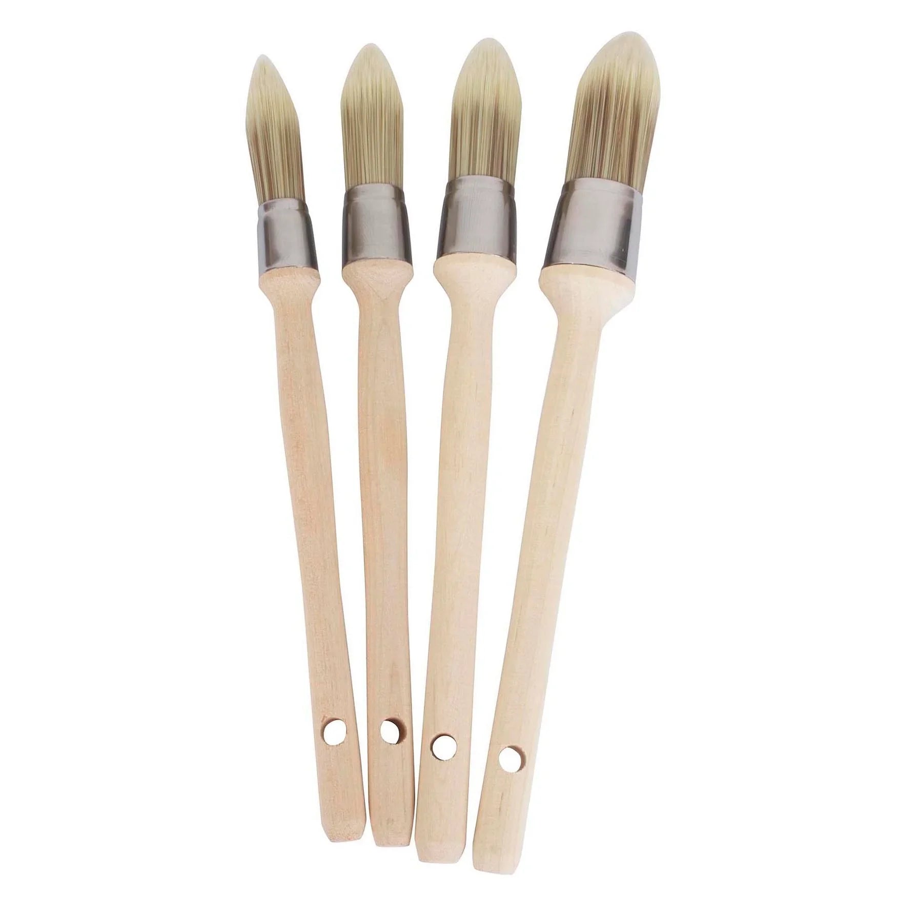 4-Pc Synthetic Sash Brush Set — Tapered Filament | 4Boats