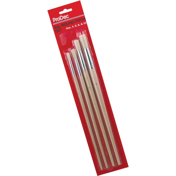 4-piece Round Fitch Set - Fine Detail Brushes | 4Boats