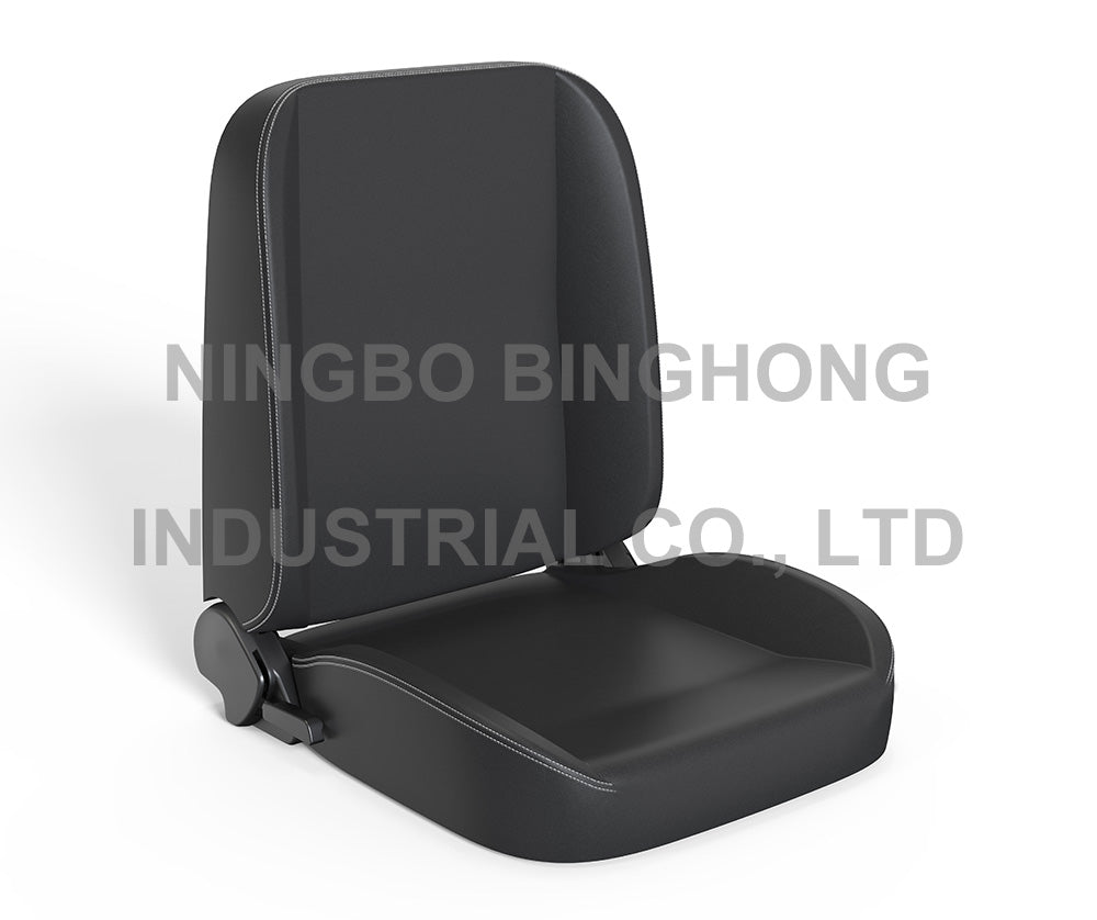 BINGHONG SINGLE / INDIVIDUAL (x1) JSXL-23 Universal Classic Retro Vintage Period Bucket Seat Black Synthetic Leather