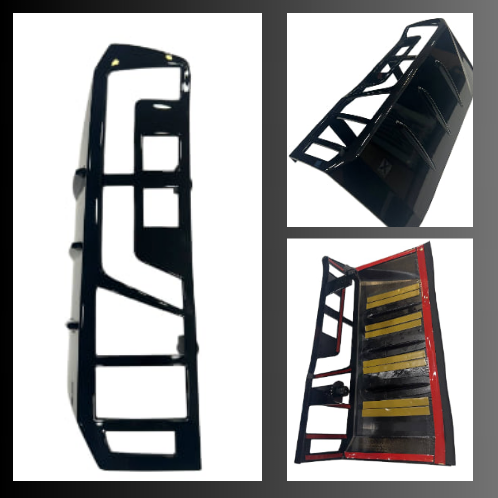 For Volkswagen Crafter Rear Light Guards -  Gloss Black (2018 Onwards)