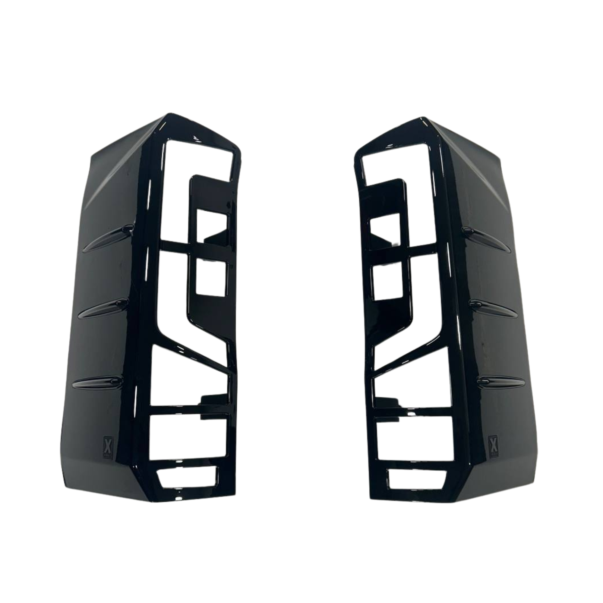 For Volkswagen Crafter Rear Light Guards -  Gloss Black (2018 Onwards)