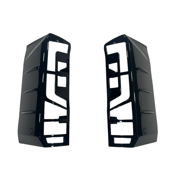 For Volkswagen Crafter Rear Light Guards -  Gloss Black (2018 Onwards)