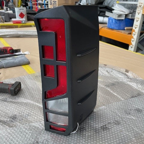 For MAN TGE Rear Light Guards - Ultimate Matte Black Hammerite Protection (2018+)