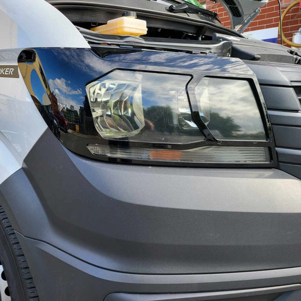 For MAN TGE Headlight Guards – Gloss Black – Premium Protection | Van-X