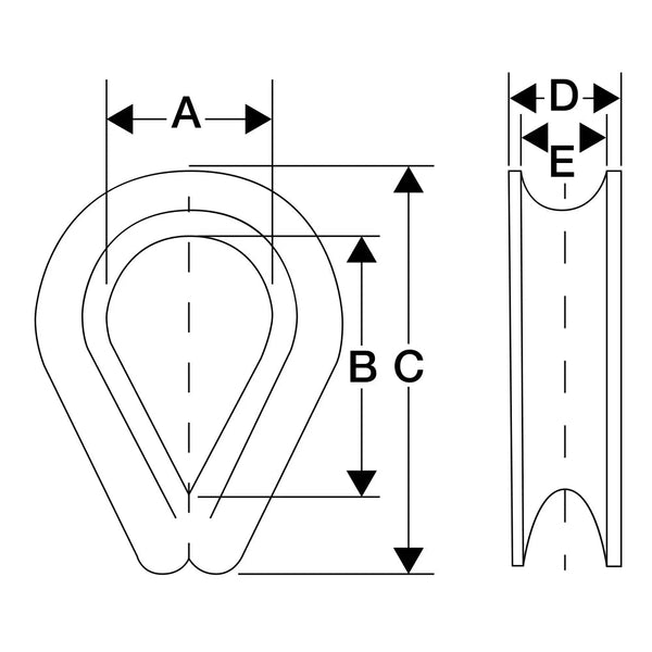 Talamex Thimble Thimble Thimble Stainless 18 mm | 4Boats