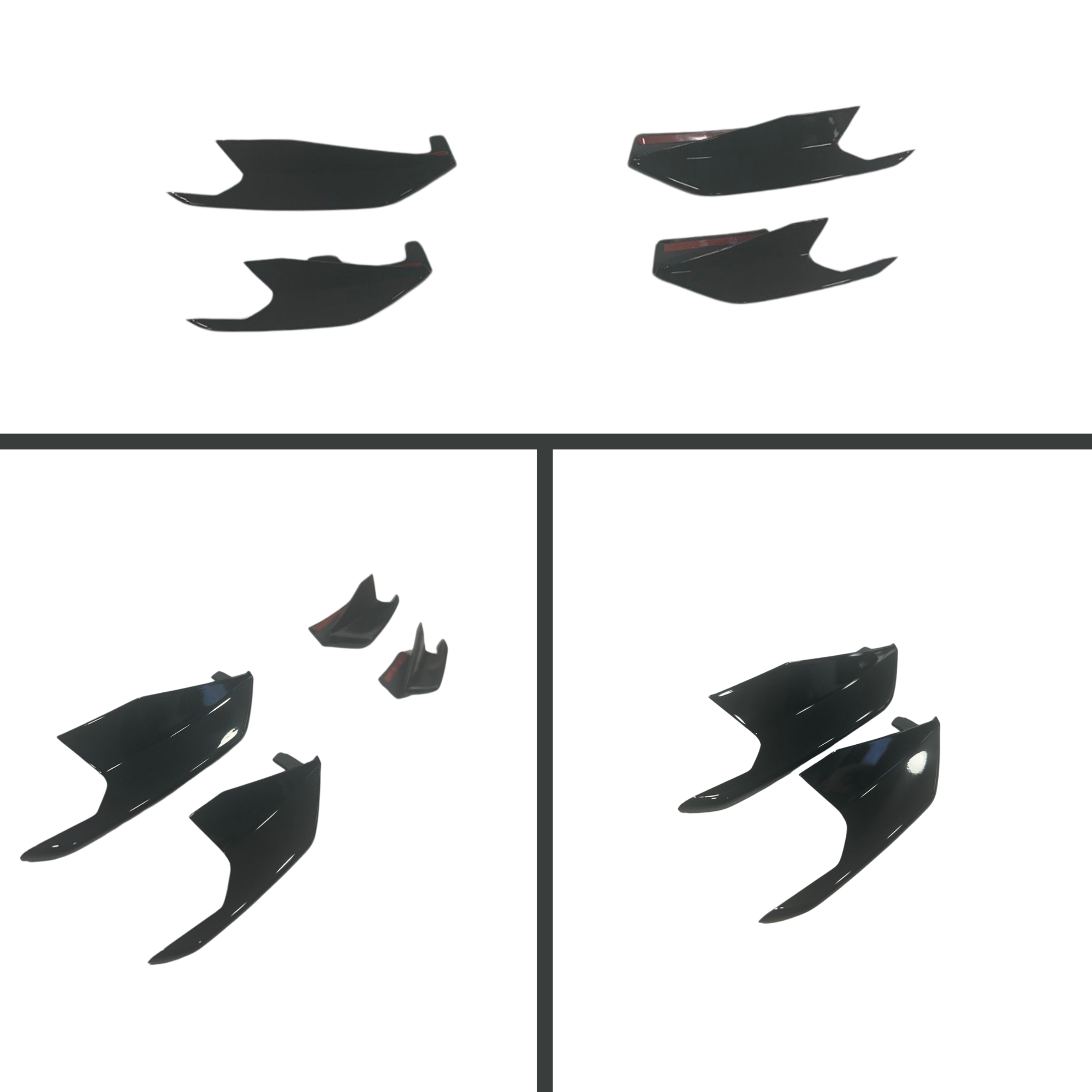 For VW T6.1 Front Grille Side Fins – Gloss Black Finish (Set of 4) | Van-X Styling Upgrade