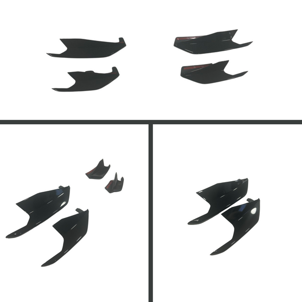 For VW T6.1 Front Grille Side Fins – Gloss Black Finish (Set of 4) | Van-X Styling Upgrade