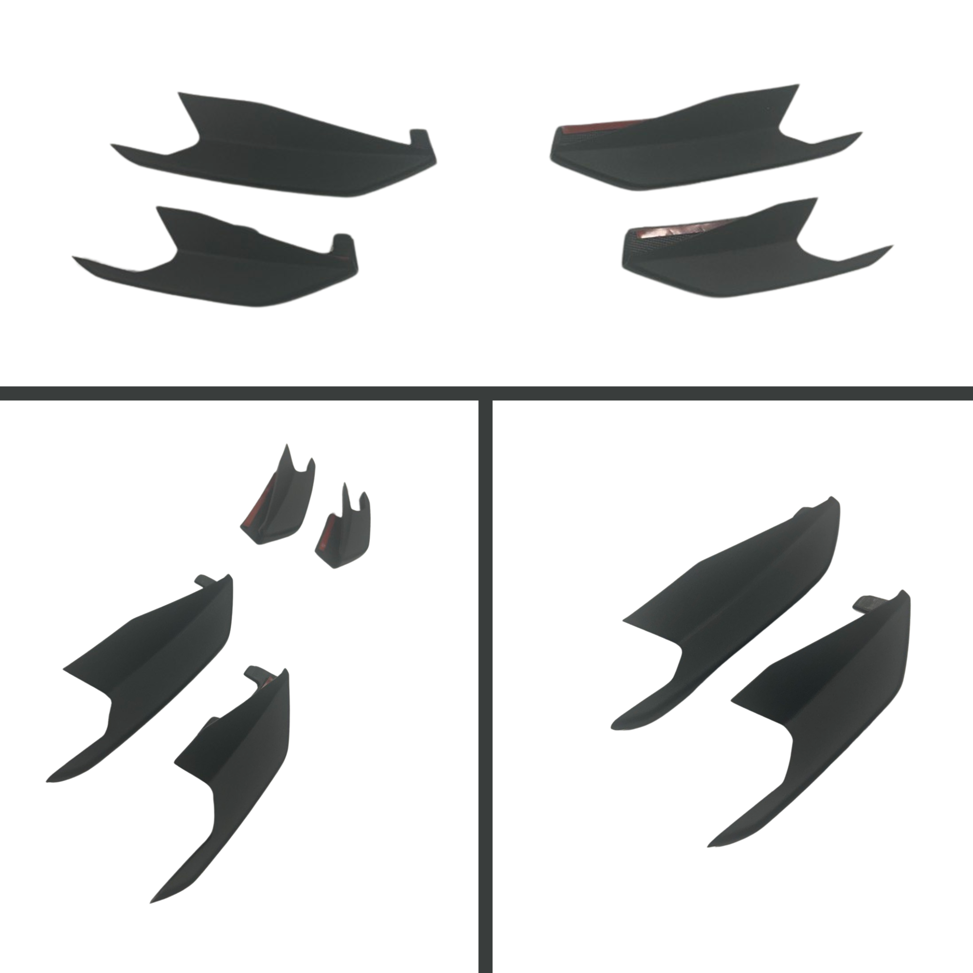 For VW T6.1 Front Grille Side Fins – Textured Finish (Set of 4) | Van-X Styling Upgrade