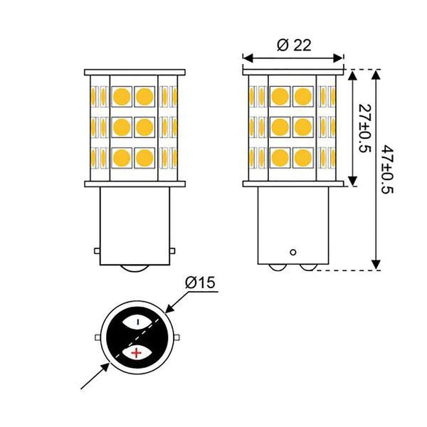 Talamex S | Led S | Led S | Led 30 10 | 30V BA15d LED Lamp | 4Boats
