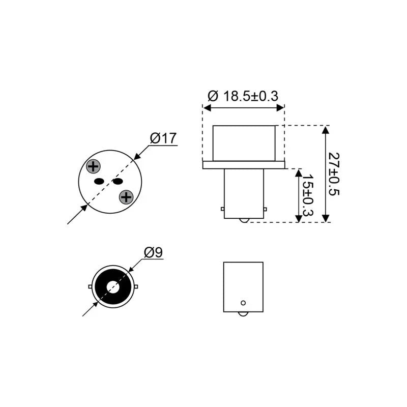 Talamex Adapter Adapter Adapter BA9S to G4 Socket Adapter | 4Boats