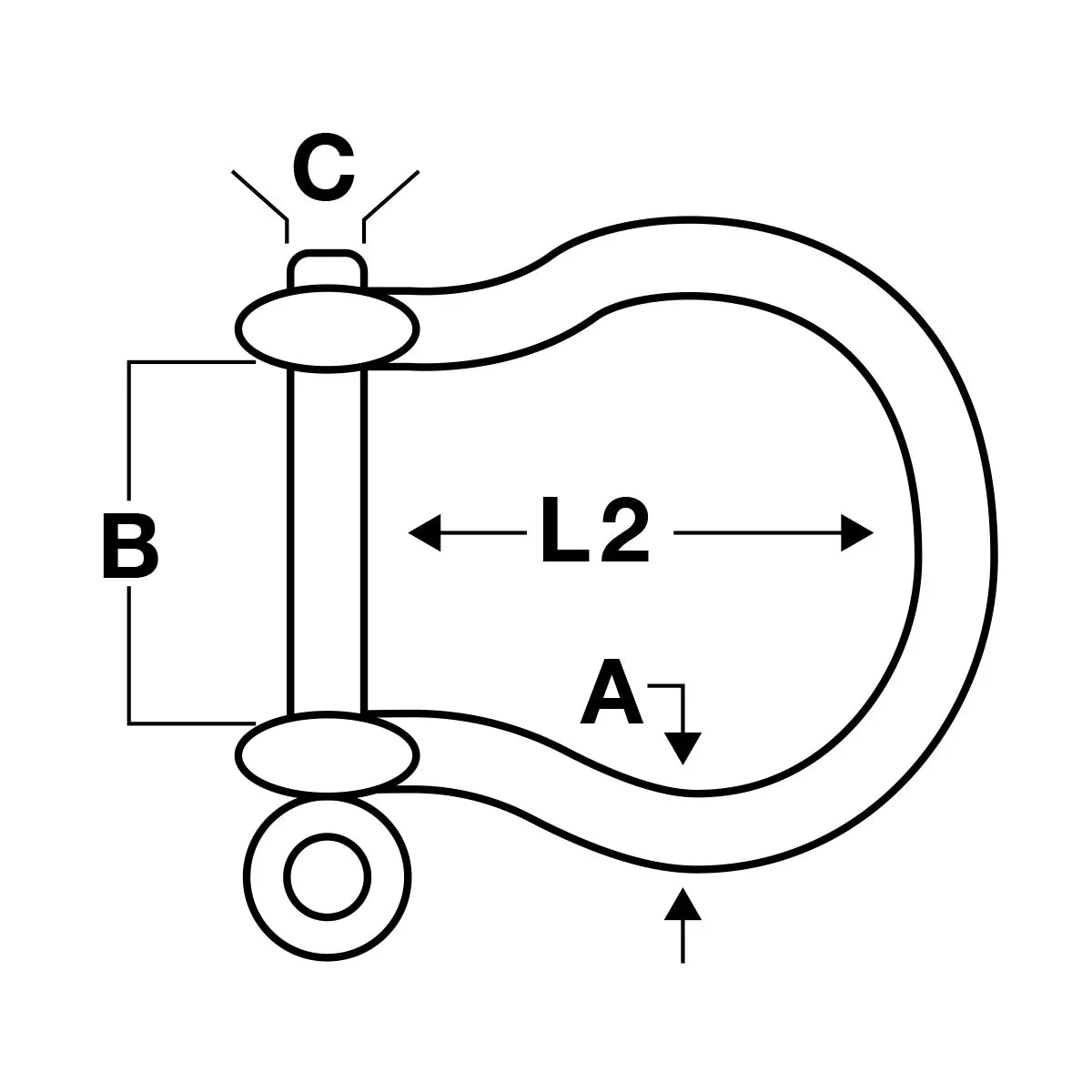 Talamex Shackle Shackle Shackle Bow Stainless Steel 6 mm Roun | 4Boats