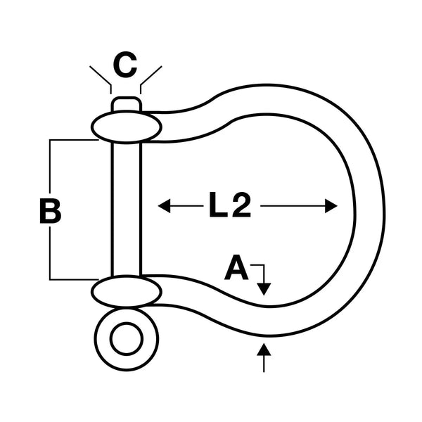Talamex Shackle Shackle Shackle Bow Stainless Steel 6 mm Roun | 4Boats
