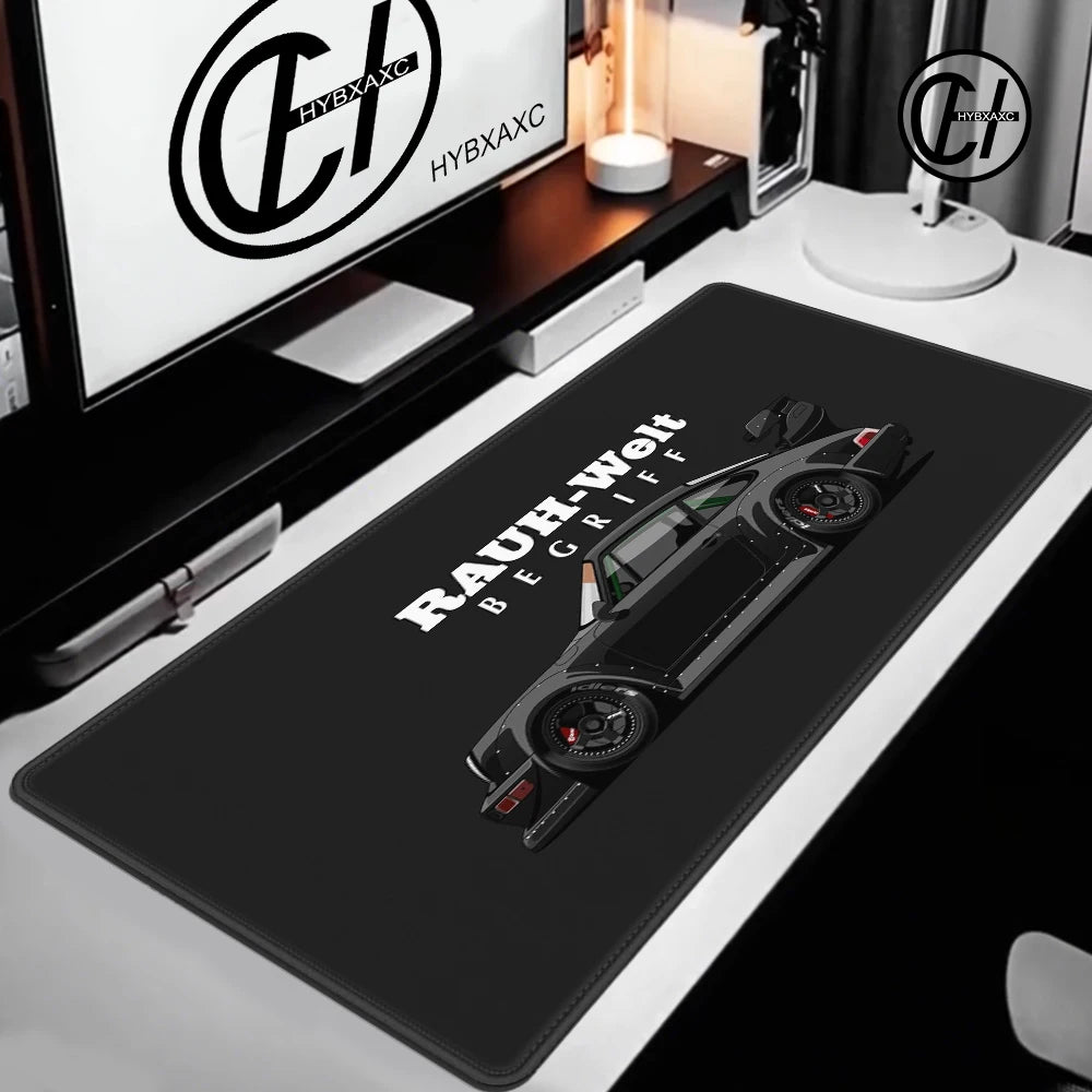 Japan sports car jdm RWB 911 964 933 XXL Mousepad Boy Pad Natural Rubber mousepad Desk Mat Anime Lock edge Mousepad