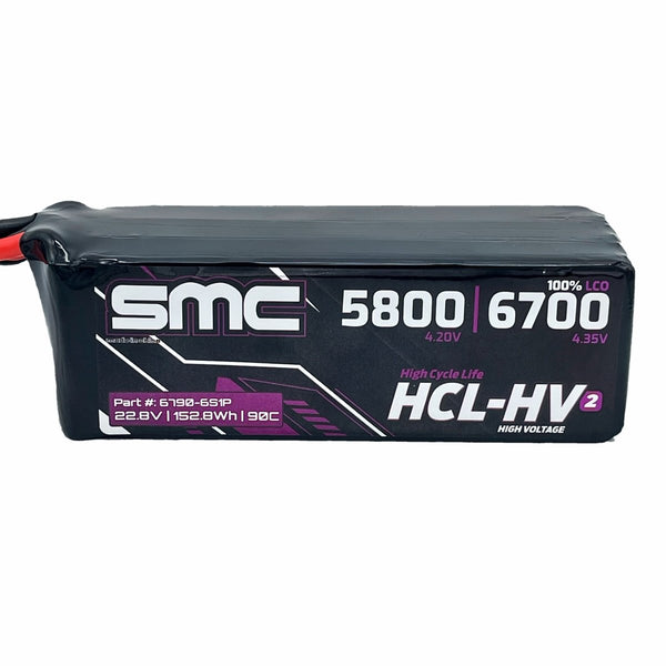 SMC HCL-HV2 Flight Lipo Battery 22.8V/6S-6700mAh-90C XT90