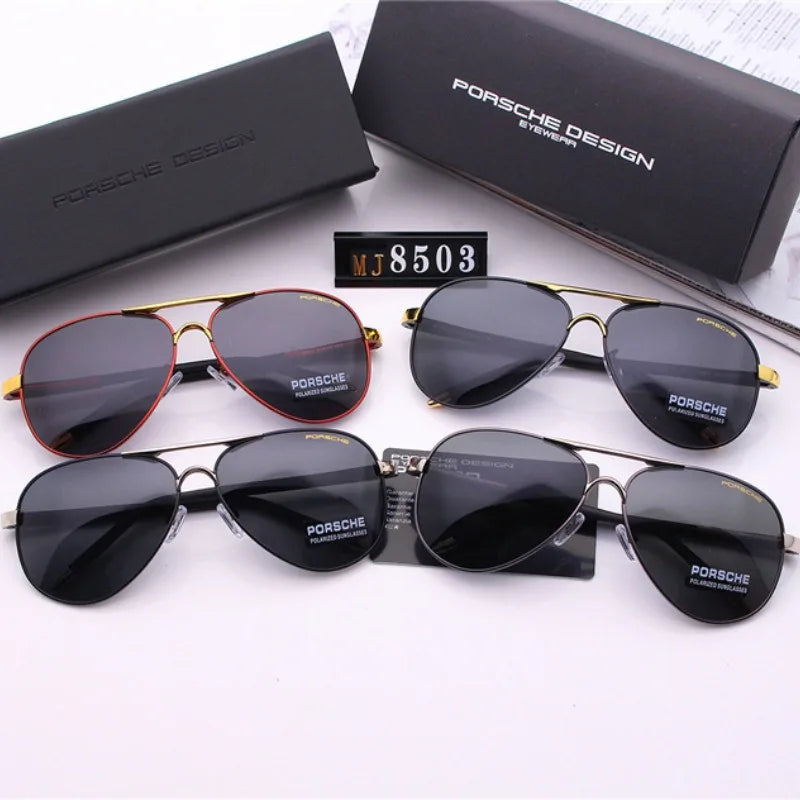 Luxury Men Driving Polarized Sunglasses Anti Glare Driver Goggles For Porsche Panamera Macan Boxster Cayman Cayenne 911 718