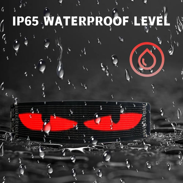 LOY Biosled K-12 Car Van Bus Camper Truck Tractor Unit Vehicle Glass Rear Screen Side Window Outdoor Waterproof BT App Android iOS LED XL Wide Screen Display USB C Car Cig 12V