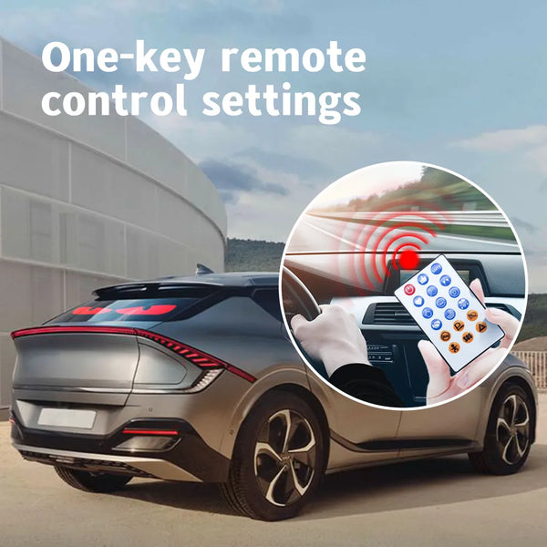 LOY Biosled K-12 Car Van Bus Camper Truck Tractor Unit Vehicle Glass Rear Screen Side Window Outdoor Waterproof BT App Android iOS LED XL Wide Screen Display USB C Car Cig 12V